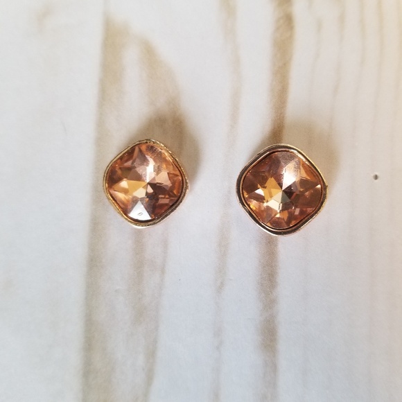 Francesca's Collections Jewelry - Francesca's Rose Gold Stone Stud Earrings